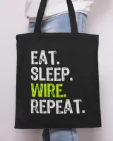 Eat Sleep Wire Repeat Electrician Funny Cool Gift Christmas T-Shirt