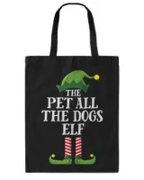 Pet All The Dogs Elf Matching Family Group Christmas Pajama T-Shirt
