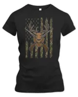 Deer Hunting American Camouflage USA Flag Buck Whitetail Deer 348