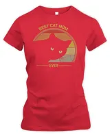 Cat Best Cat Mom Ever Vintage 392 Black Cat Lover