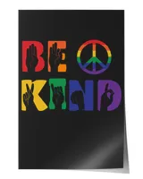 Be Kind Sign Language Hand Talking LGBTQ+ Gay Les Pride ASL