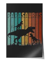 Papasaurus Trex Papa Retro Fathers Day Dinosaur Dad Daddy