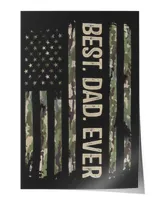 Best Dad Ever American US Flag Camouflage Fathers Day