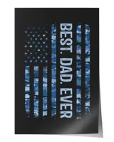 Best Dad Ever American US Flag Camouflage Fathers Day