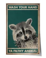 Raccoon Poster- Wash Your Hand