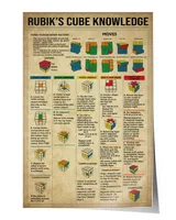 Rubik’s Cube Knowledge Poster, Vintage Poster, Knowledge Poster, Rubik Poster