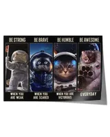 home decor wall posters cat astronaut horizontal poster ideal gift