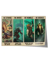 diver be strong badass home decor wall horizontal poster ideal gift