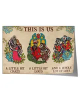 day of the dead sugar skull couple this is us  home decor wall horizontal poster ideal gift
