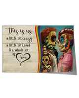 sugar skull gay couple this is us  home decor wall horizontal poster ideal gift