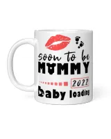 Womens Soon To Be Mommy 2022 Pregnancy Announcement Baby Loading T-Shirt