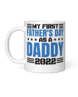 Mens My First Father'S Day As A Daddy 2022, First Fathers Day Premium T-Shirt