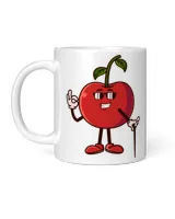 Cute cherry fruit character with eye glass  T-Shirt