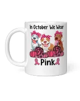 Pitbull Dog Three Pitbull In October We Wear Pink Breast Cancer Awarenes 405