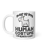 Goat This Is My Human Costume Im Really A Goat Halloween Costume 319