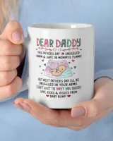 Dear Daddy I Can't Wait To Meet You Happy Father's Day Mug