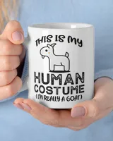 Goat This Is My Human Costume Im Really A Goat Halloween Costume 319