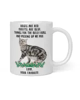 Blue Silver Manx Cat Roses Are Red Violets Are Blue