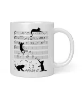 Cute Cat Kitty Playing Music Note Clef Musician Art HOC240323MUG1