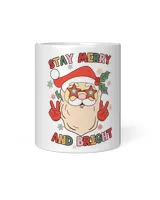 Retro Christmas Stay Merry and Bright Insulated Mug