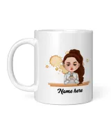 Grumpy Girl Coffee Custom Mug January Girl With Three Sides Personalized Gift