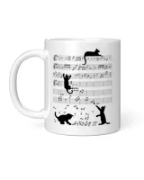 Cute Cat Kitty Playing Music Note Clef Musician Art HOC240323MUG1