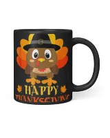 Happy Thanksgiving Shirts For Boys Girls Kids Pilgrim Turkey T-Shirt