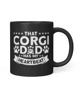 Corgi That Corgi Dad Has My Heartbeat Dog Lover T-shirt