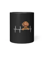 Dog Vizsla Funny Dog Heartbeat For Vizsla Lovers