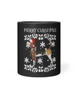 Merry Christmas Ornament English Foxhound Xmas Santa