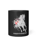 White Horse Lovers Equestrian Horseback Riding Happiness Art
