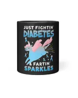 diabetes warrior unicorn fighting diabetes farting sparkles