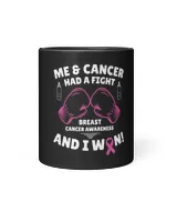 Womens Fighting Breast Cancer Awareness Month Boxing Pink Ribbon