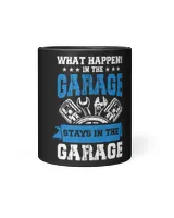 Mens What happens in the Garage tough workers