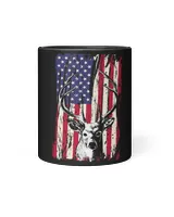 Funny Camo Hunting Lover American Flag