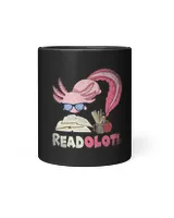 Funny Animal Reading Amphibian Bookworm Readolotl Axolotl