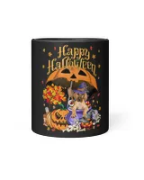 Halloween Autumn Witch Great Dane