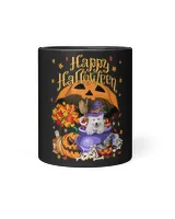 Halloween Autumn Witch Samoyed