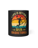 Basketball Coach Life is better with Basketball Player Retro Vintage 135 Basketball