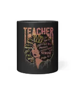 Black Woman Teacher Afro Shirt Black History Month Melanin 1