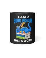 Reading Book Dragon Not A Worm Reader Bookworm Distressed