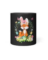 Happy Easter Day Lover Egg Hunt Lovely Cute Bunny Fox