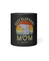 Womens Best Elephant Mom Ever Retro Design Cute Mom Mothers Day