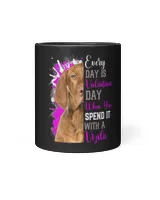 Funny Valentines Day Vizsla Mom Mother Dog Pink Cute Cool