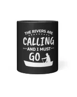 Solo Canoe Canoeing TShirt The Rivers are Calling