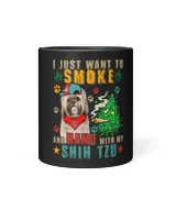 Vintage Smoke And Hang With My Shih Tzu Funny Smoker Weed