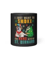 Vintage Smoke And Hang With My St. Bernard Funny Smoker Weed