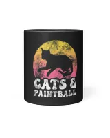 Funny Cats Paintball Vintage Retro Hobby