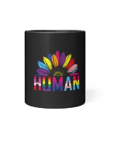 HUMAN Sunflower LGBT Flag Gay Pride Month Proud LGBTQ