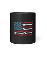 American USA Flag Tools Handyman Carpenter Builder Handyman